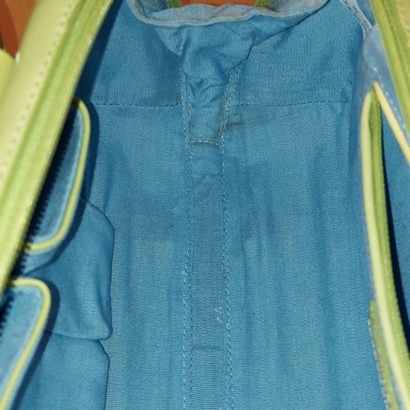 VTG Y2K Sabrina Scala Green & Yellow Ombre Colored Handbag w/Silvertone Hardware - Picture 11 of 17